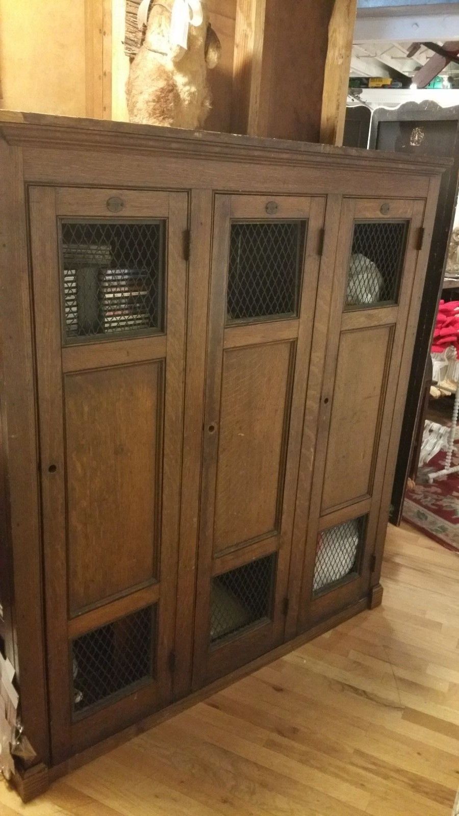 antique school wooden gym lockers « obnoxious antiques