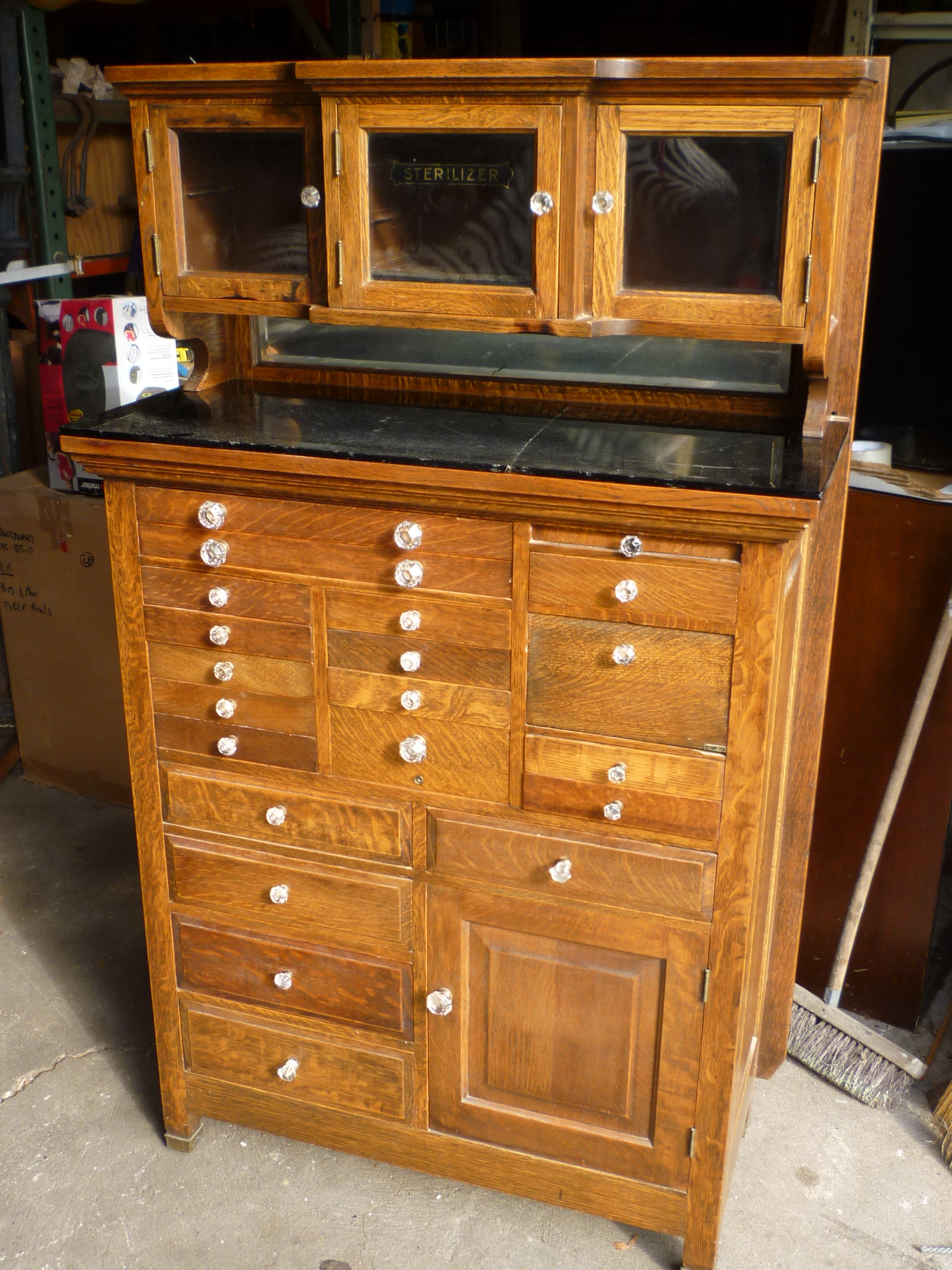 Antique Oak Dentist Cabinet Obnoxious Antiques