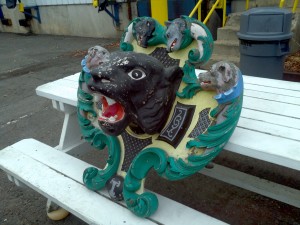 carousel rounding board wolf  head 6