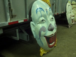 clown face amusement park