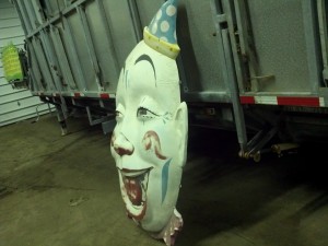 clown face amusement park  faded 1