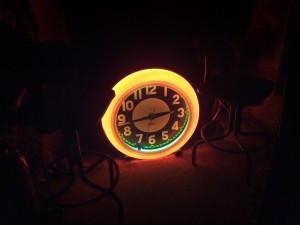 neon cleveland clock 1