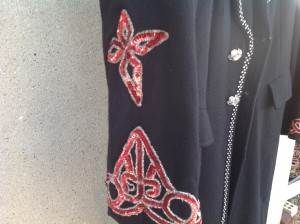 coat ward hall black red 2