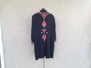 coat ward hall black red 5