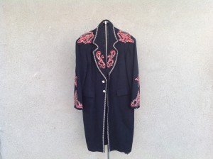 coat ward hall black red 6