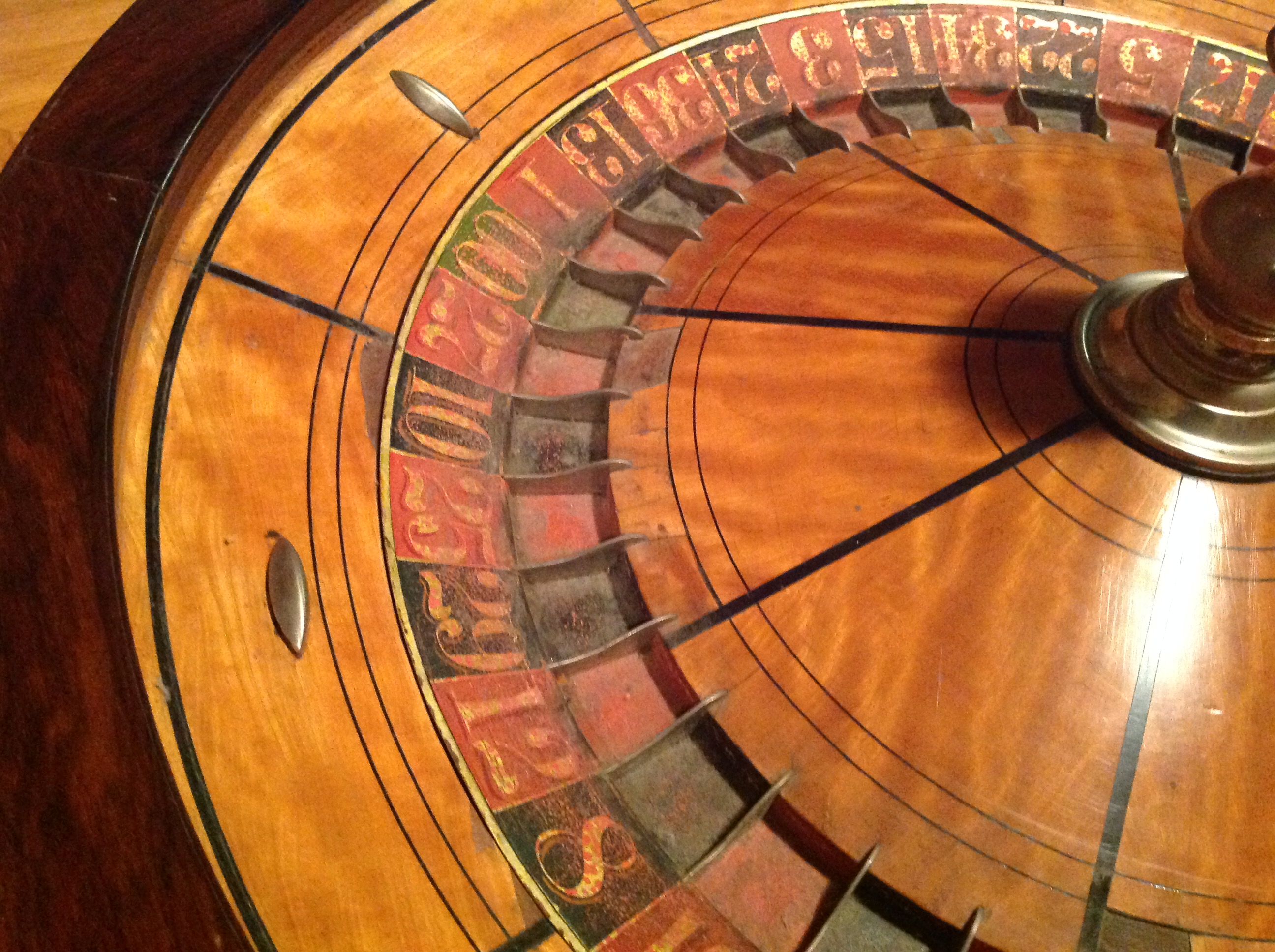 Antique Roulette Wheel In Coffee Table « Obnoxious Antiques