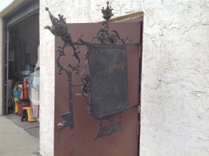 trade sign forged metal 10