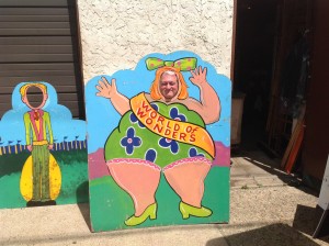 fat lady and guy cut out
