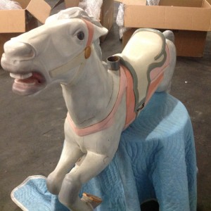 carousel horse white 1