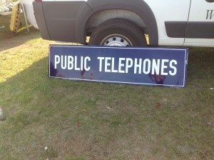 phones sign public