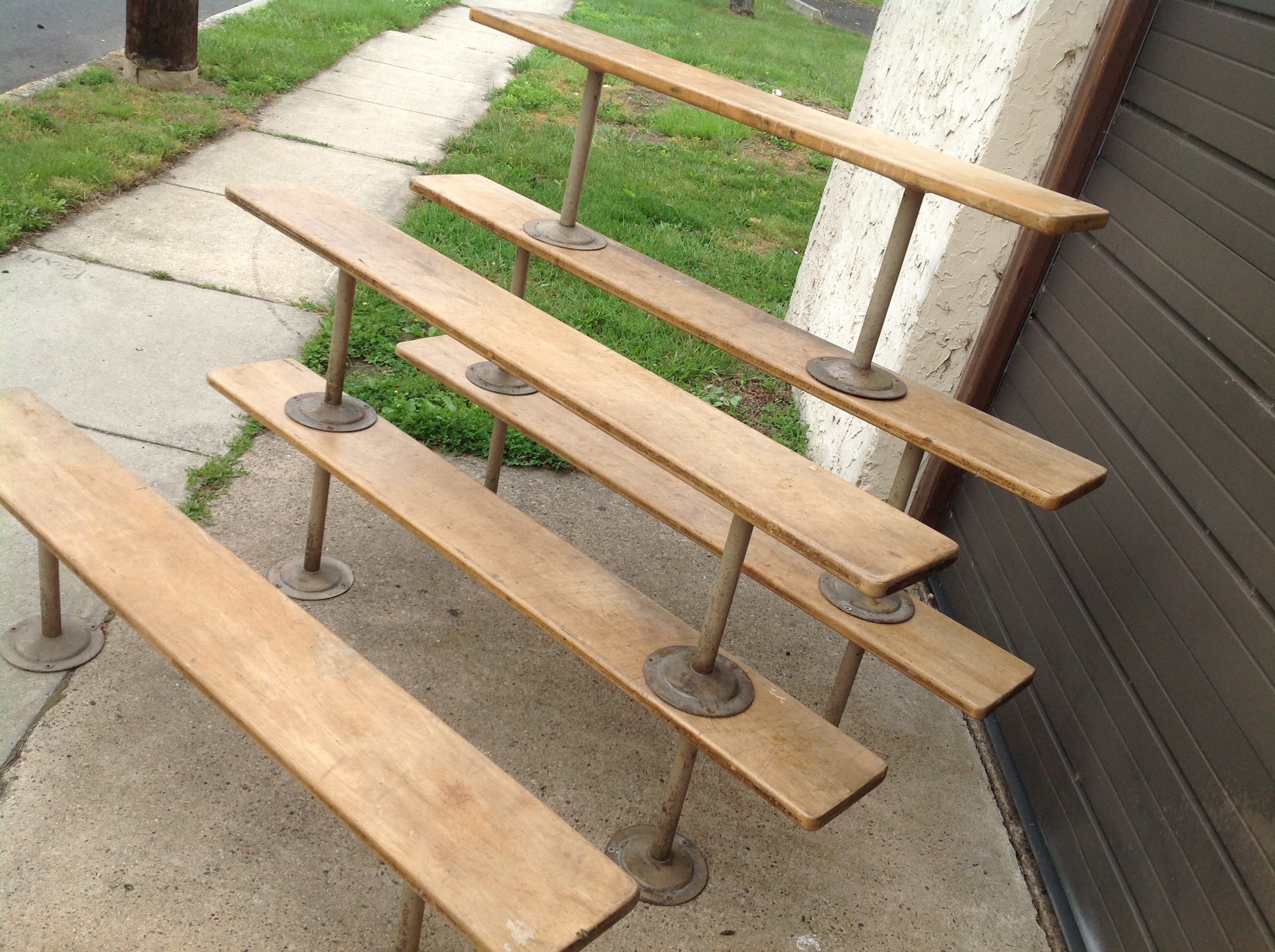 Group Of Vintage Gym Locker Benches Obnoxious Antiques