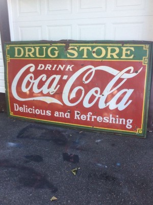 coke sign drug store large