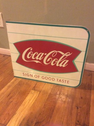 coke sign flanged