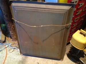 sign whisket tin litho