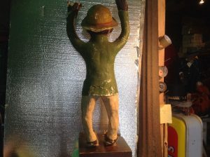 black paper mache statue 5