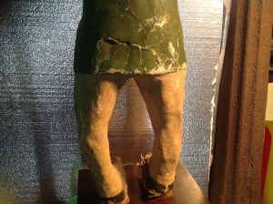 black paper mache statue 6