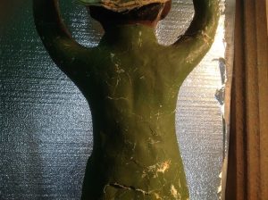 black paper mache statue 7