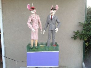 rabbit pair animated store display 7