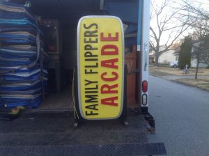 arcade flipper sign