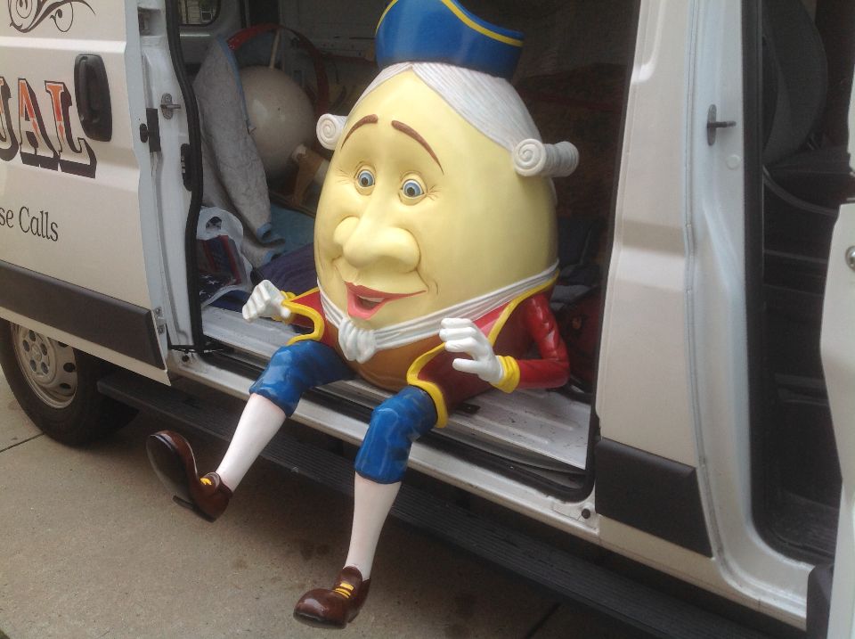 Humpty Dumpty Fiberglass Statue « Obnoxious Antiques