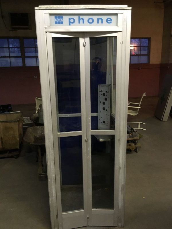 Vintage Mid-Century Aluminum Phone Booth « Obnoxious Antiques